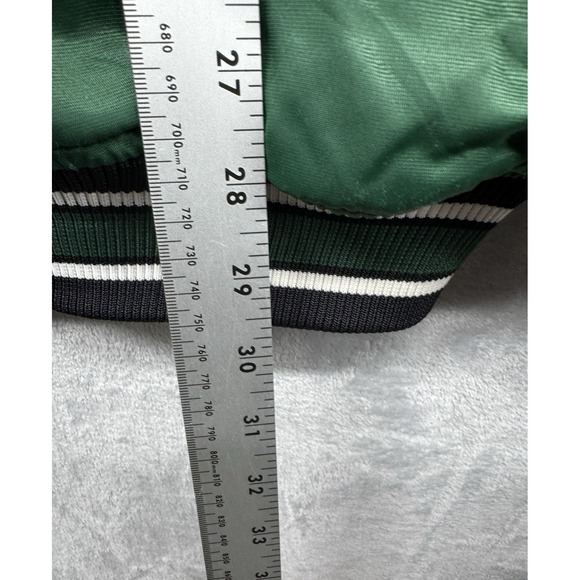 Starter Buffalo Bisons Vintage Satin Bomber Green Jacket Coat Men's Size 2XL EUC - Picture 7 of 9